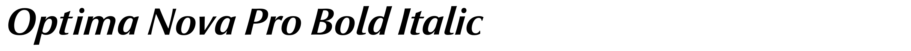 Optima Nova Pro Bold Italic